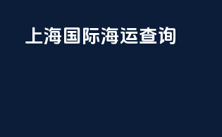 上海国际海运查询