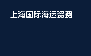 上海国际海运资费
