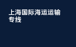 上海国际海运运输专线