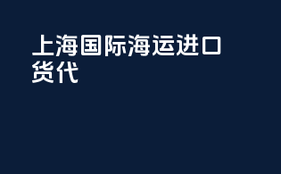 上海国际海运进口货代