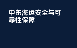 中东海运安全与可靠性保障
