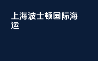 上海波士顿国际海运