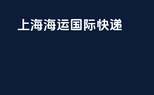 上海海运国际快递