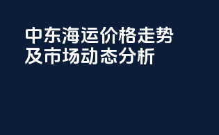 中东海运价格走势及市场动态分析