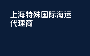 上海特殊国际海运代理商