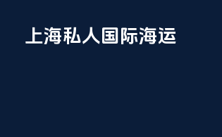 上海私人国际海运