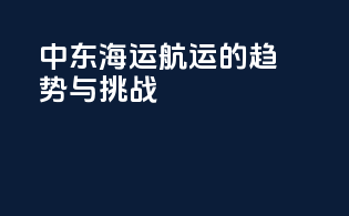 中东海运航运的趋势与挑战