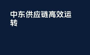 中东供应链高效运转