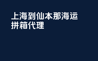 上海到仙本那海运拼箱代理