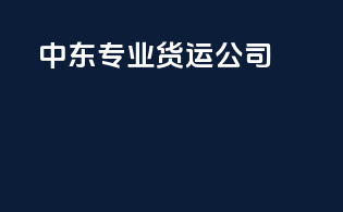 中东专业货运公司