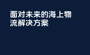面对未来的海上物流解决方案