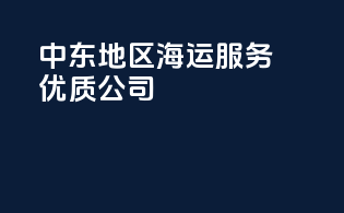 中东地区海运服务优质公司