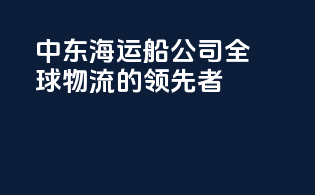 中东海运船公司：全球物流的领先者