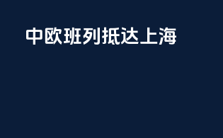 中欧班列抵达上海