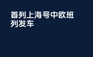 首列上海号中欧班列发车