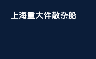 上海重大件散杂船