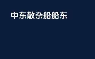 中东散杂船船东