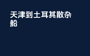 天津到土耳其散杂船