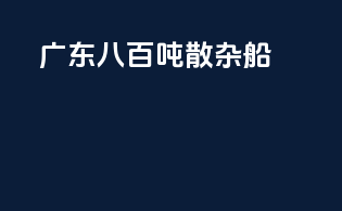 广东八百吨散杂船