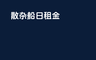 散杂船日租金