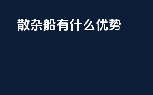 散杂船有什么优势