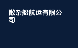 散杂船航运有限公司