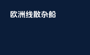 欧洲线散杂船