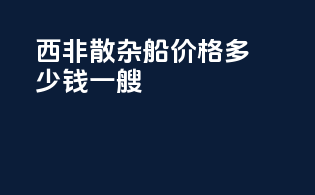 西非散杂船价格多少钱一艘