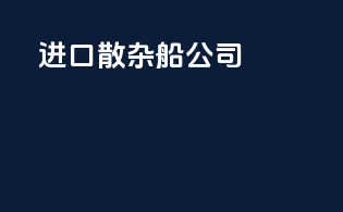 进口散杂船公司