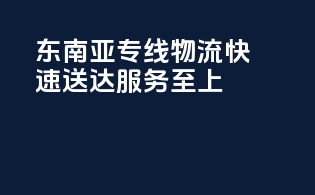 东南亚专线物流，快速送达，服务至上