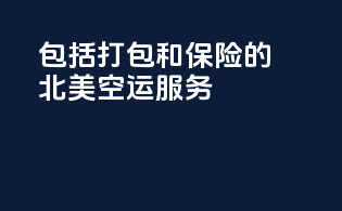 包括打包和保险的北美空运服务