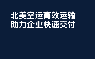 北美空运：高效运输，助力企业快速交付