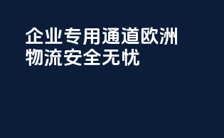 企业专用通道，欧洲物流，安全无忧！