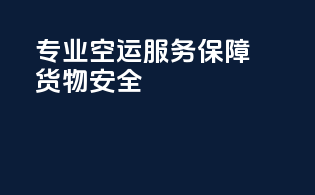 专业空运服务，保障货物安全