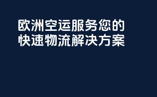 欧洲空运服务：您的快速物流解决方案