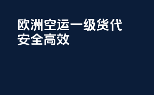 欧洲空运一级货代，安全高效