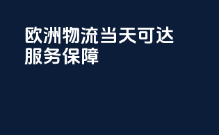 欧洲物流，当天可达，服务保障！