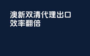 澳新双清代理，出口效率翻倍！
