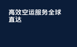 高效空运服务，全球直达