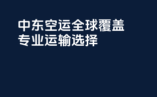 中东空运全球覆盖：专业运输选择
