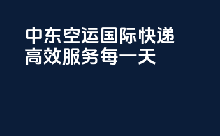 中东空运国际快递，高效服务每一天