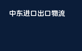 中东进口出口物流providers