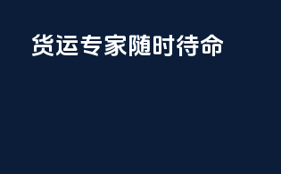 货运专家随时待命