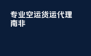 专业空运货运代理南非