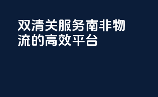 双清关服务，南非物流的高效平台