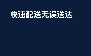 快速配送无误送达