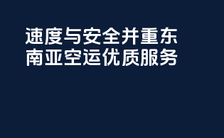速度与安全并重，东南亚空运优质服务