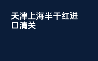 天津上海半干红进口清关