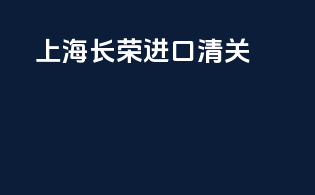 上海长荣进口清关