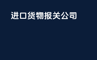 进口货物报关公司